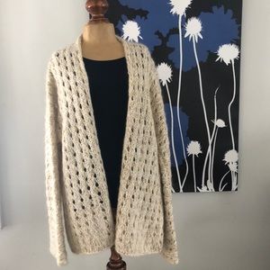 Adrienne Vitradini Cashmere Blend Chunky Cardigan